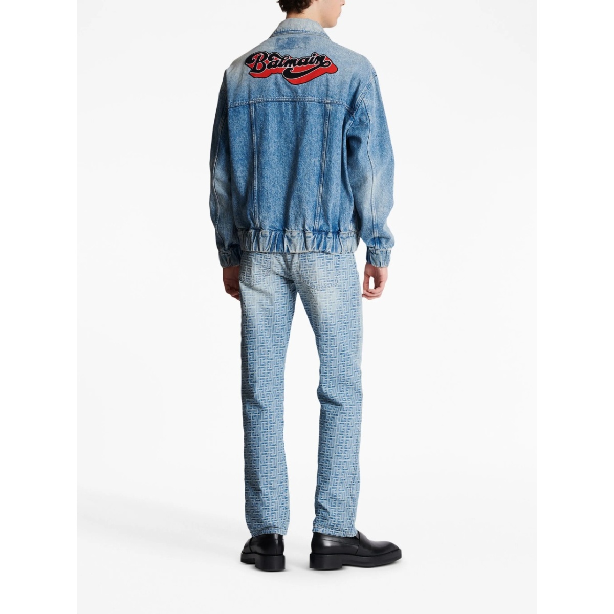 70s logo-patch denim jacket - Img 4