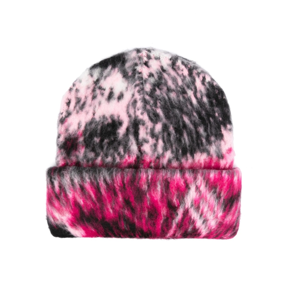 abstract-print beanie