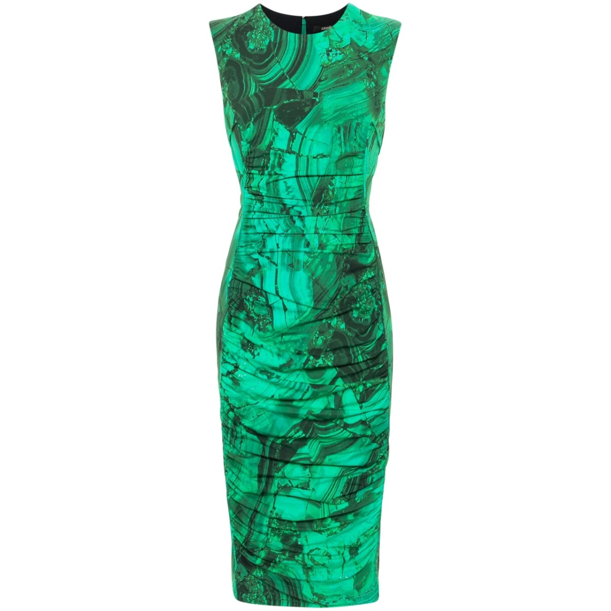 abstract-print midi dress