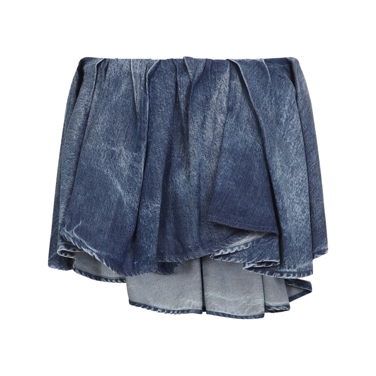 asymmetric denim skirt
