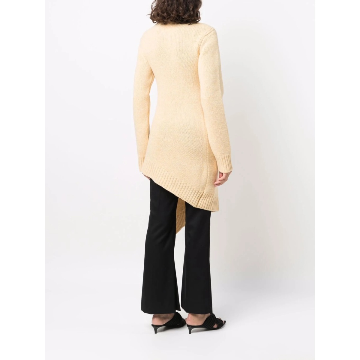 asymmetric-hem roll neck jumper - Img 4