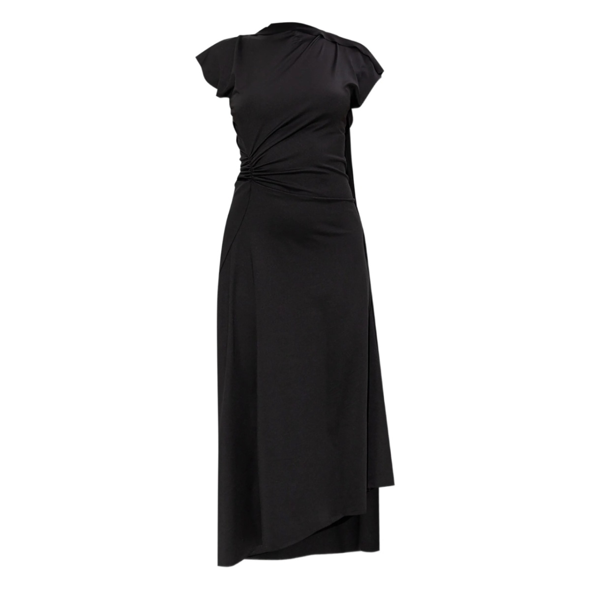 asymmetrical draped dress
