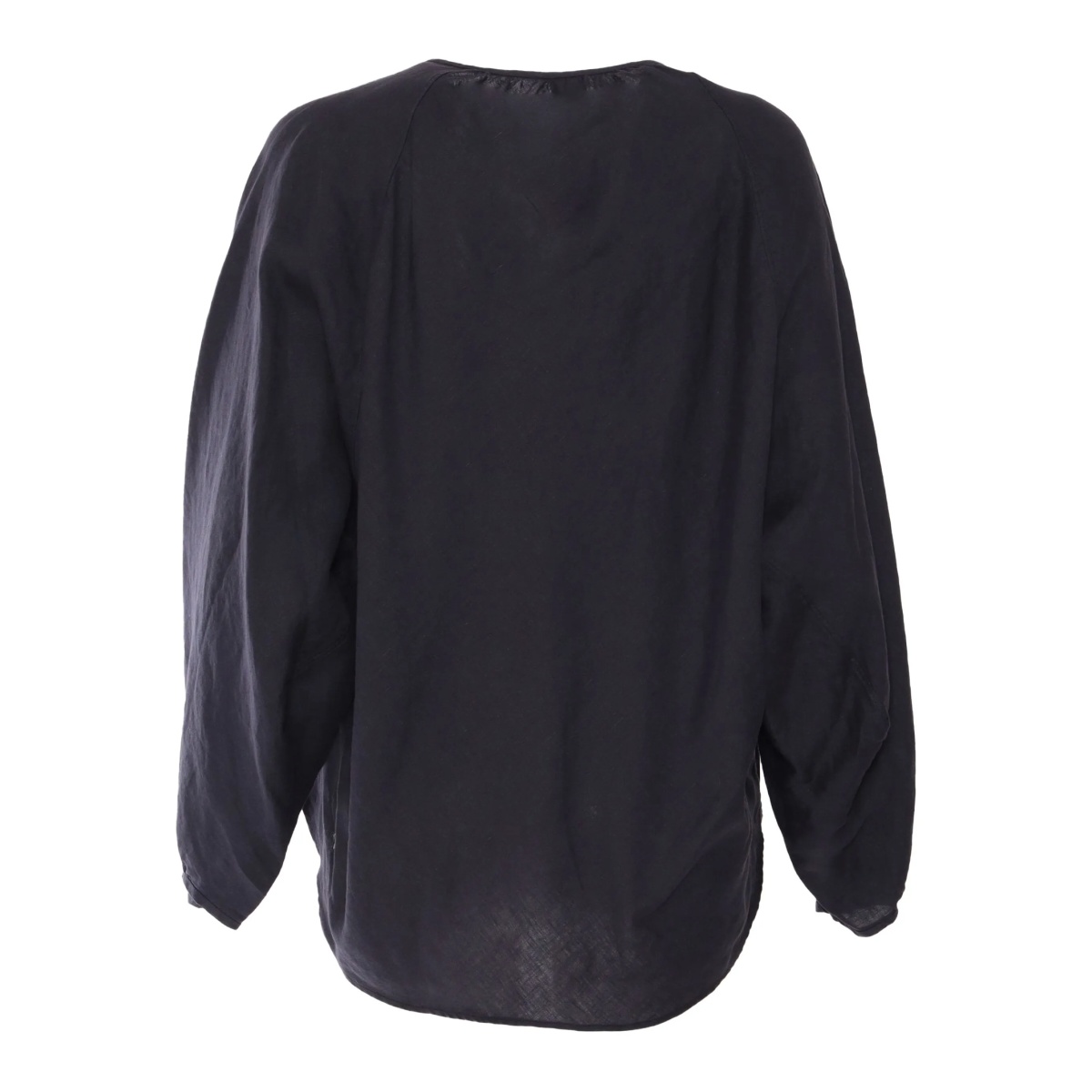 balloon-sleeve tie-neck top - Img 2