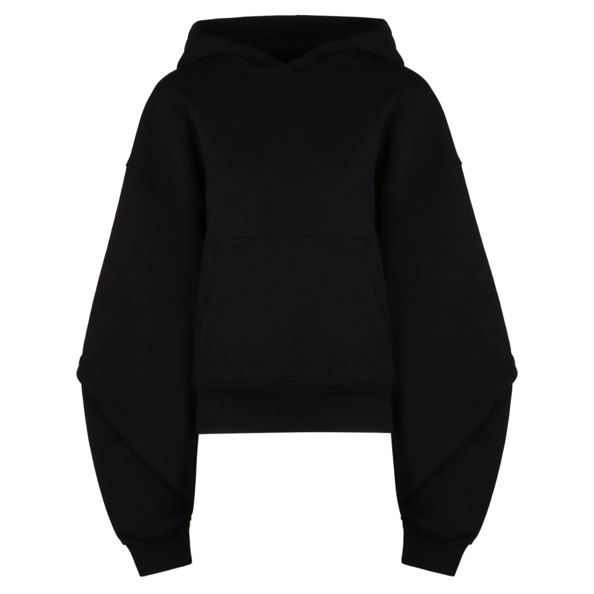 balloon sleeves drawstring hoodie