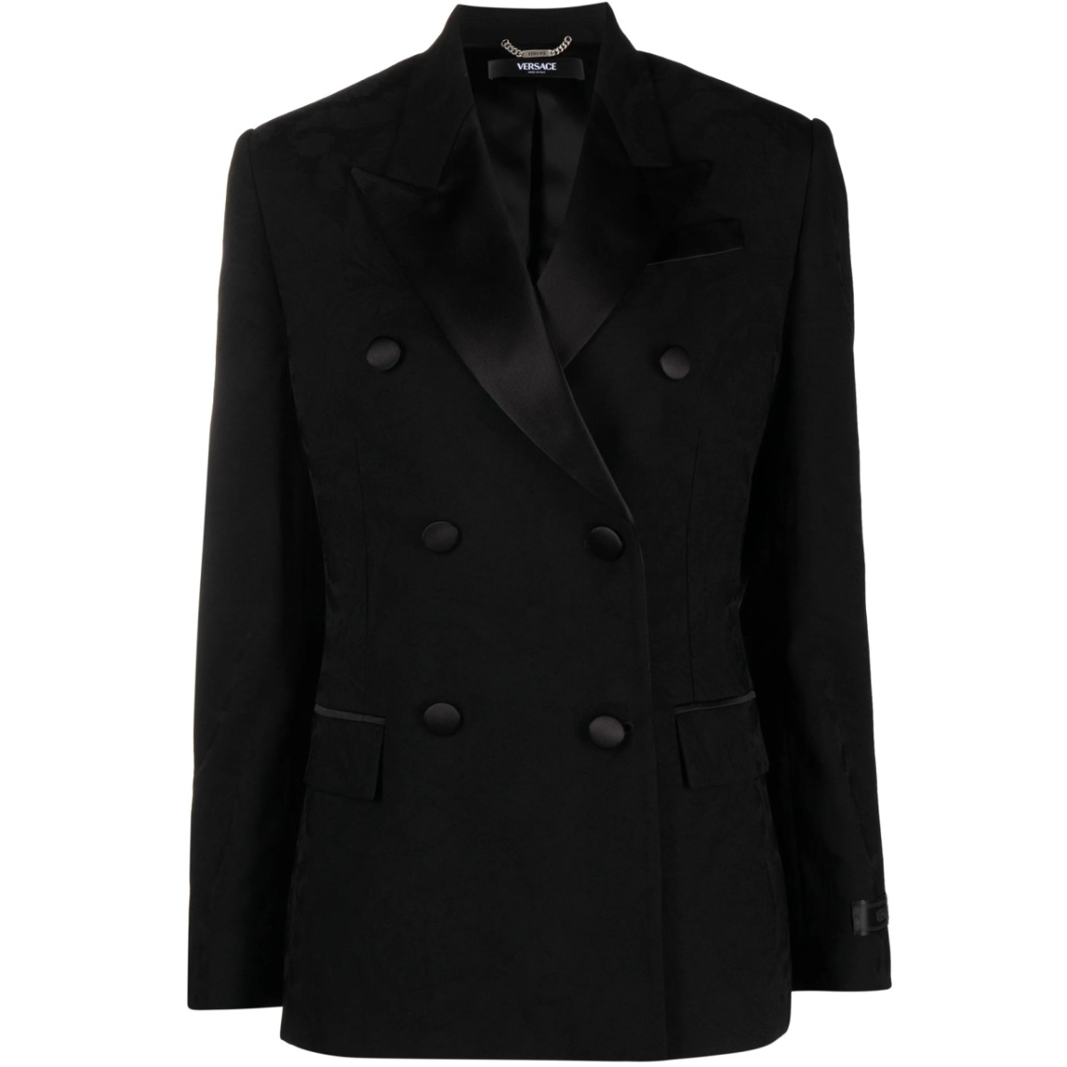 Barocco jacquard double-breasted blazer