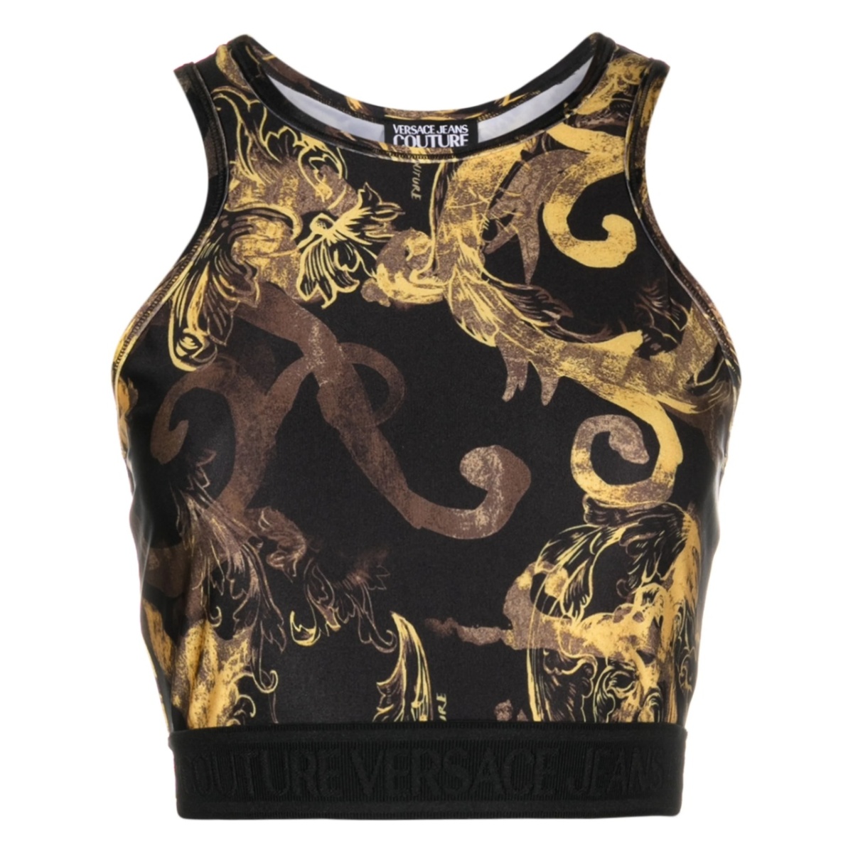 baroque-print tank top