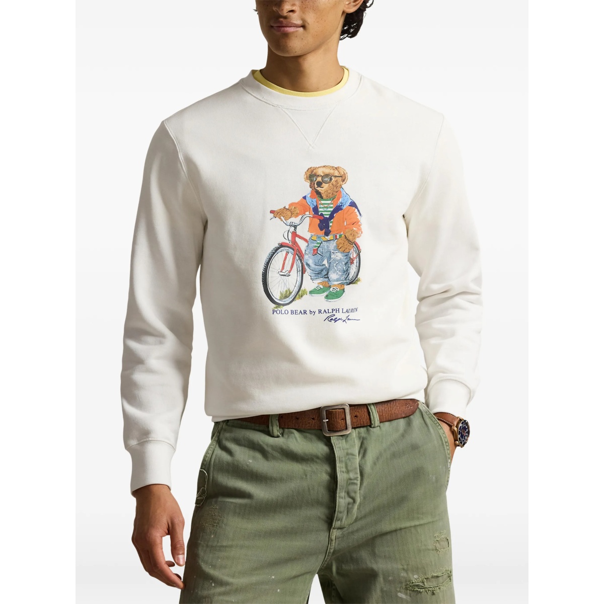 Bear-print crewneck sweatshirt - Img 3