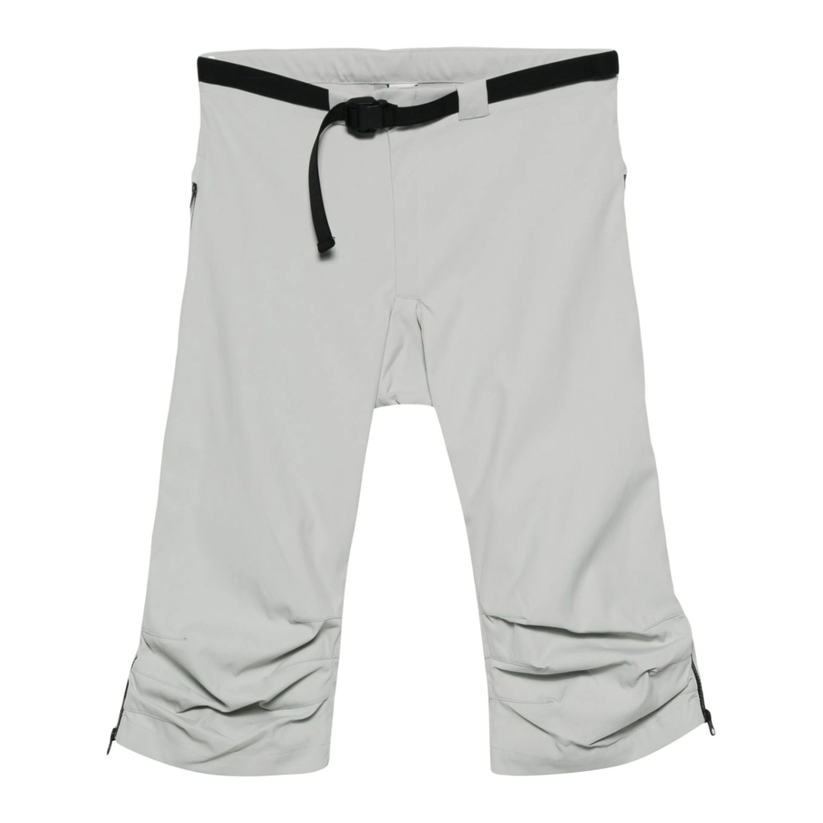 belted canvas long shorts
