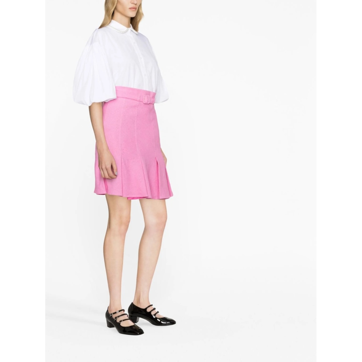 belted high-waisted skirt - Img 4