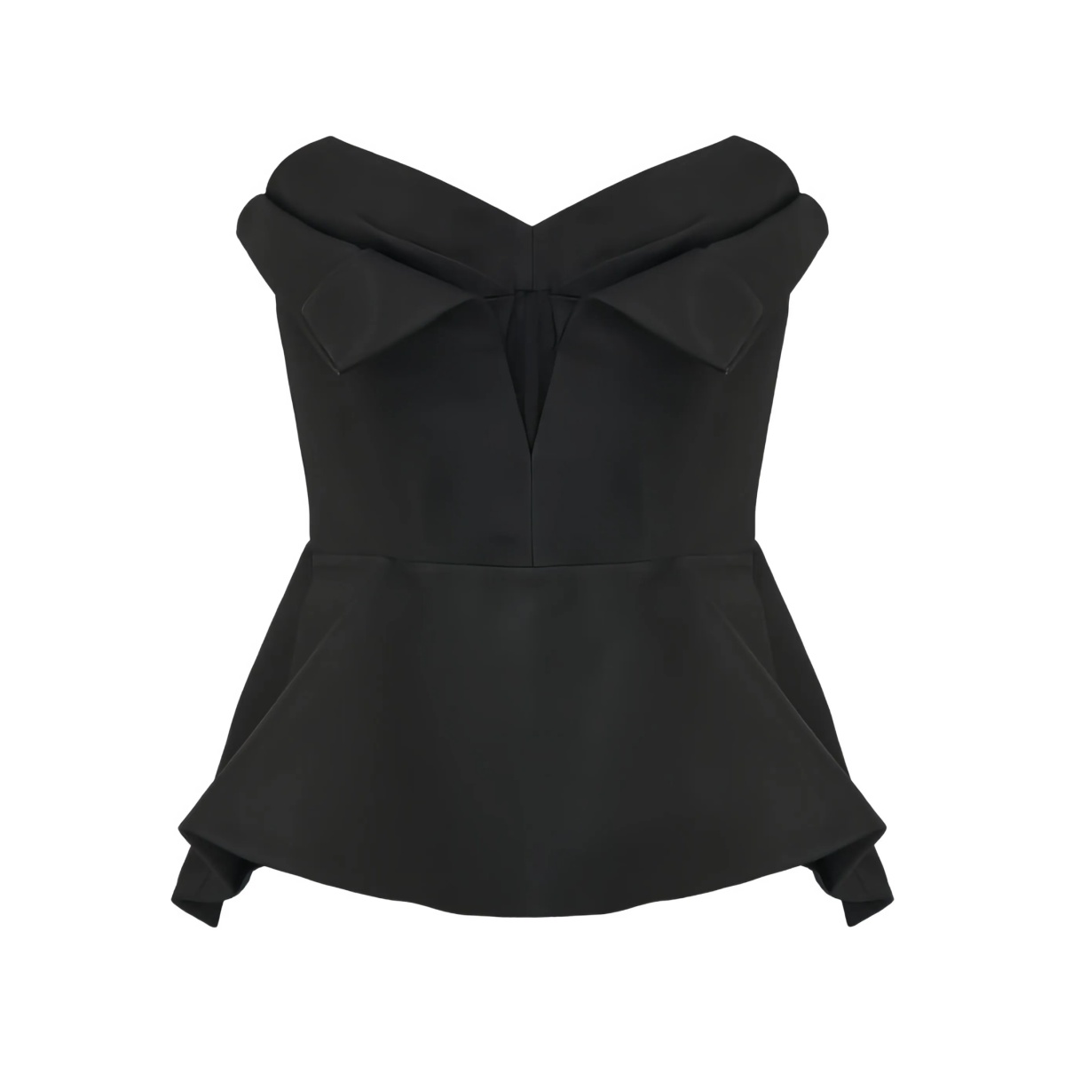 bow-detailed peplum top - Img 2