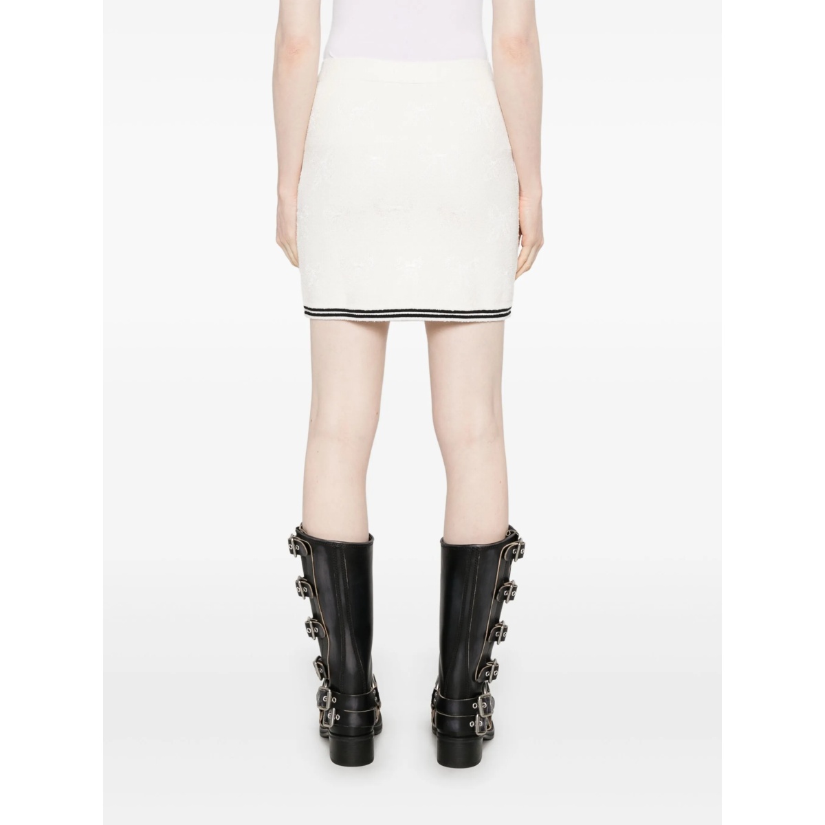 bow-jacquard mini skirt - Img 4