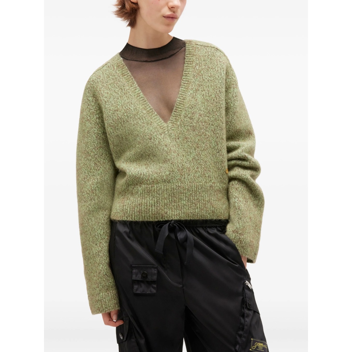 brushed v-neck sweater - Img 3