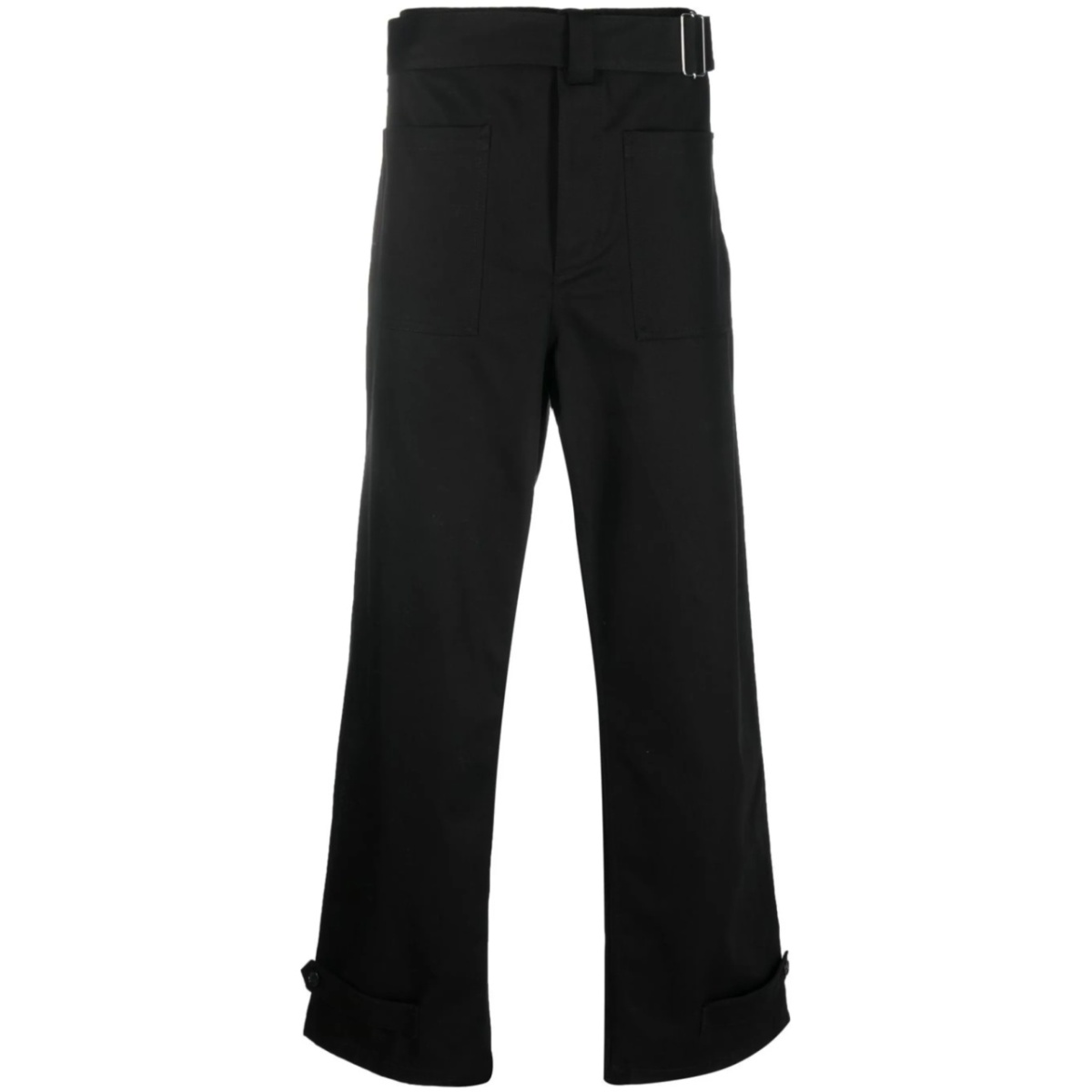 buckled four-pocket straight trousers