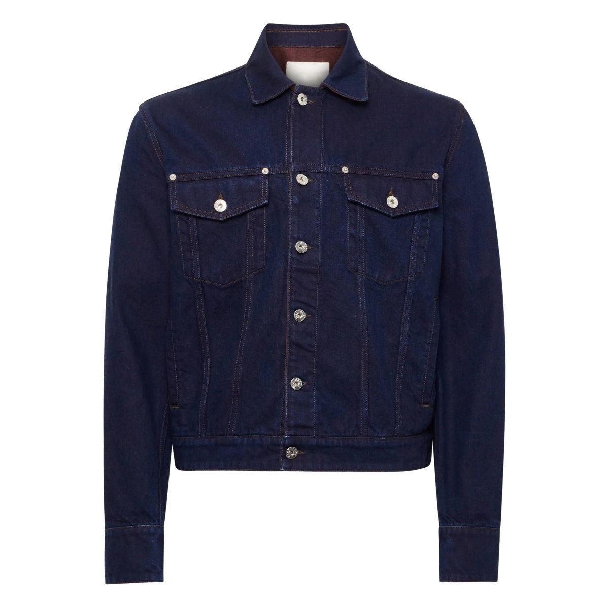 button-fastening denim jacket