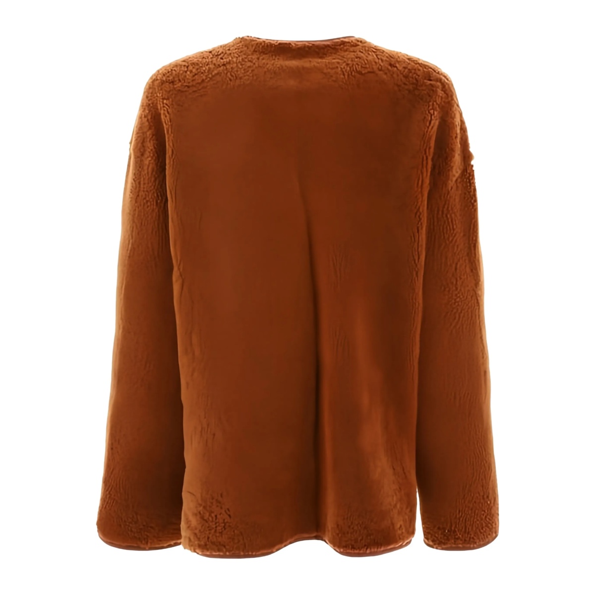 button-fastening shearling jacket