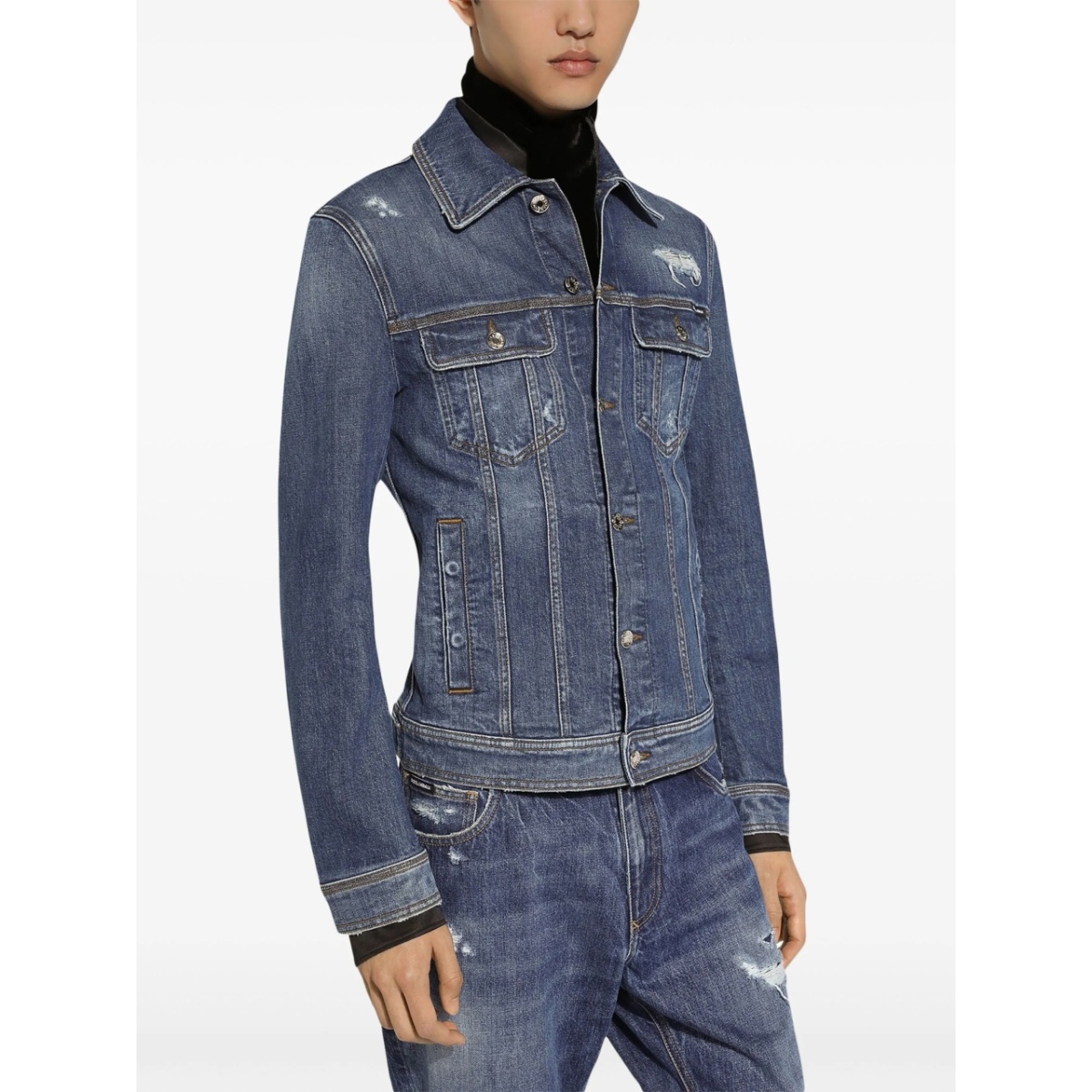 buttoned denim jacket - Img 5