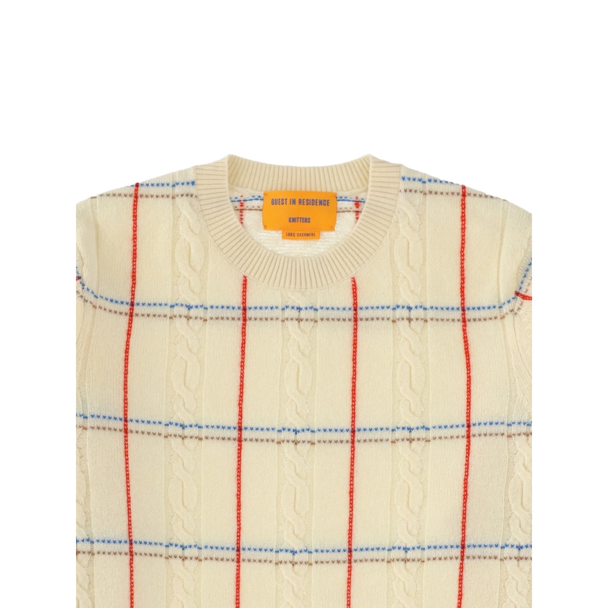 cable-knit plaid sweater - Img 2