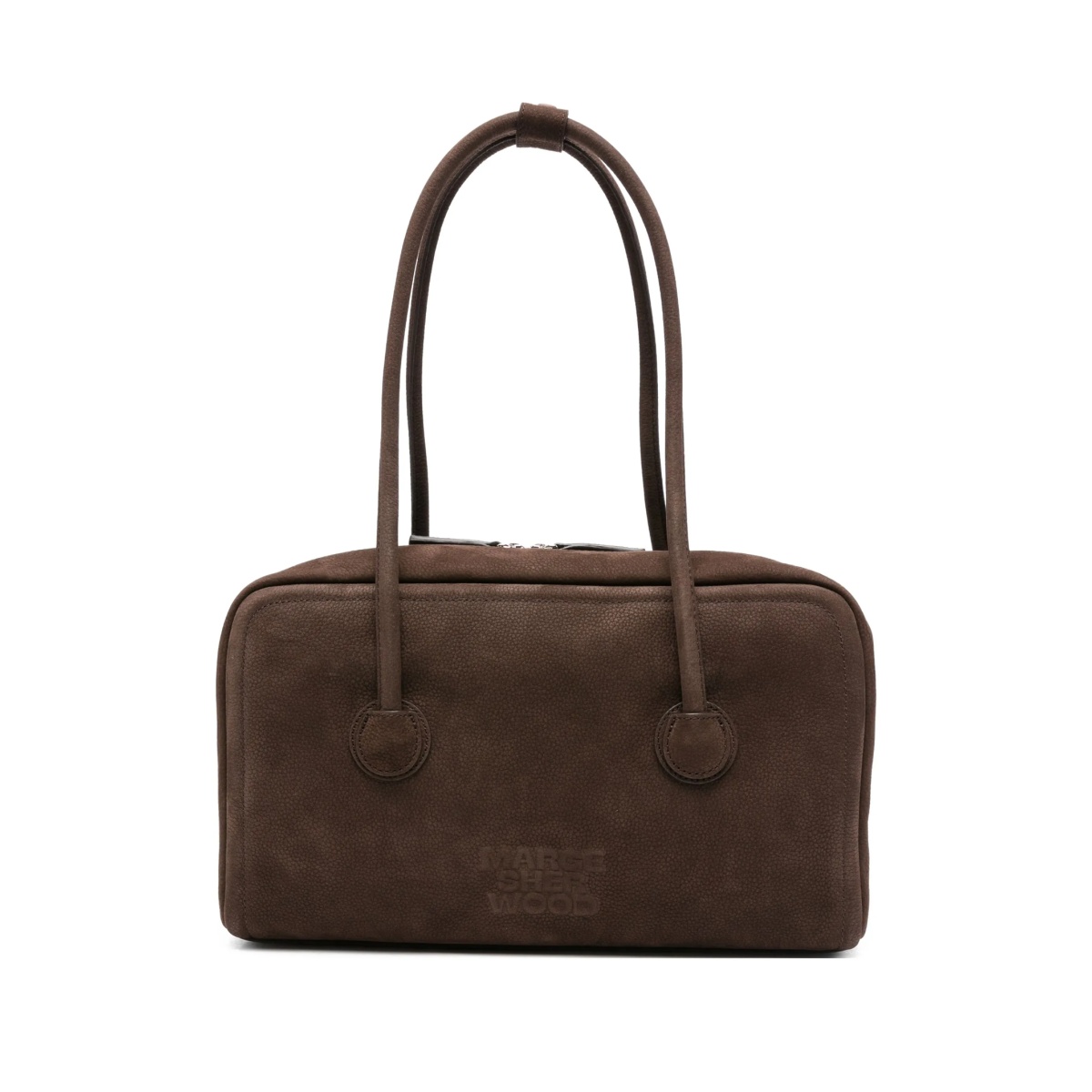 calf-suede top handle tote bag