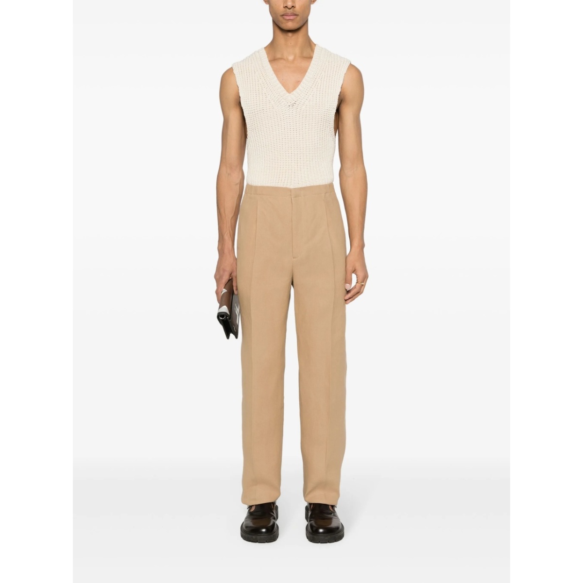 canvas straight-leg trousers - Img 2