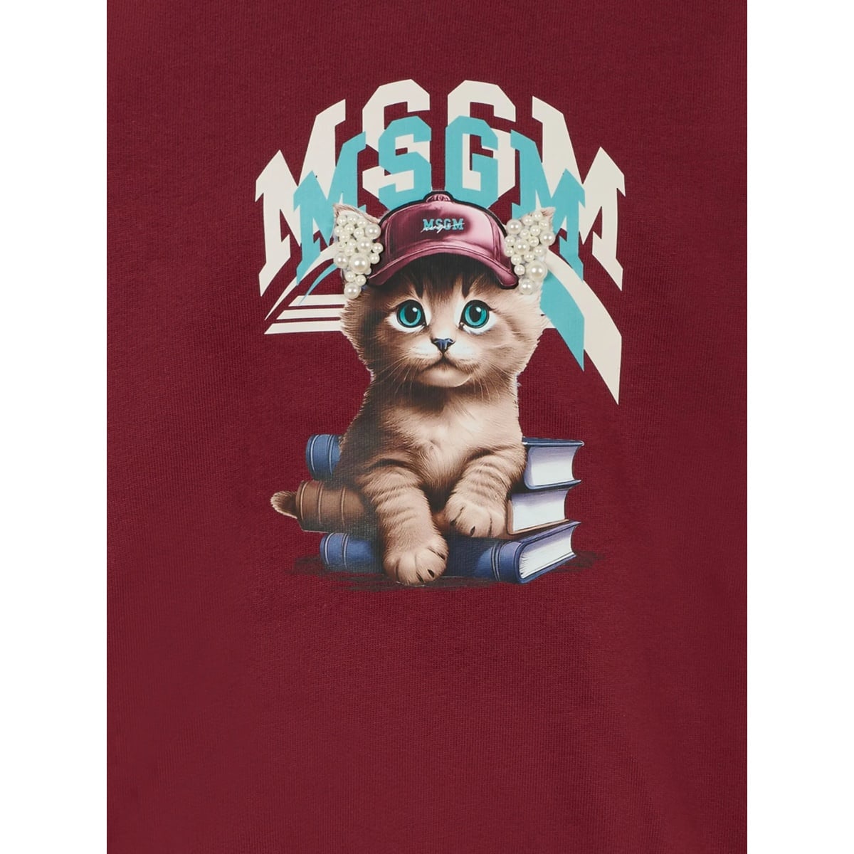 cat-print crew-neck sweatshirt - Img 3