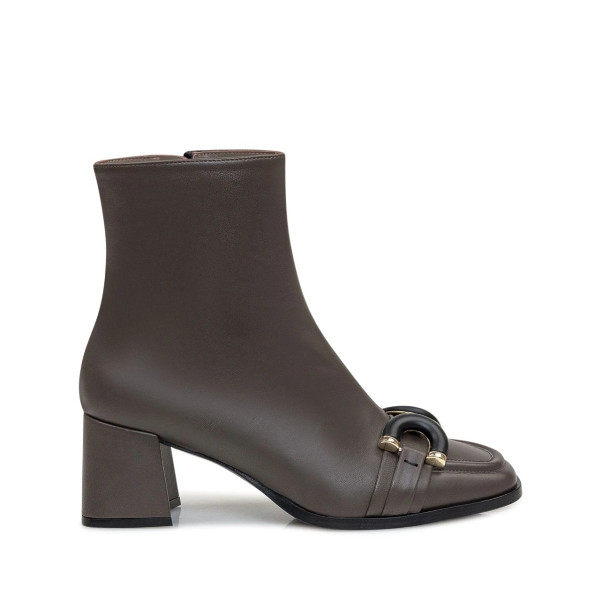 chain-embellished ankle boots