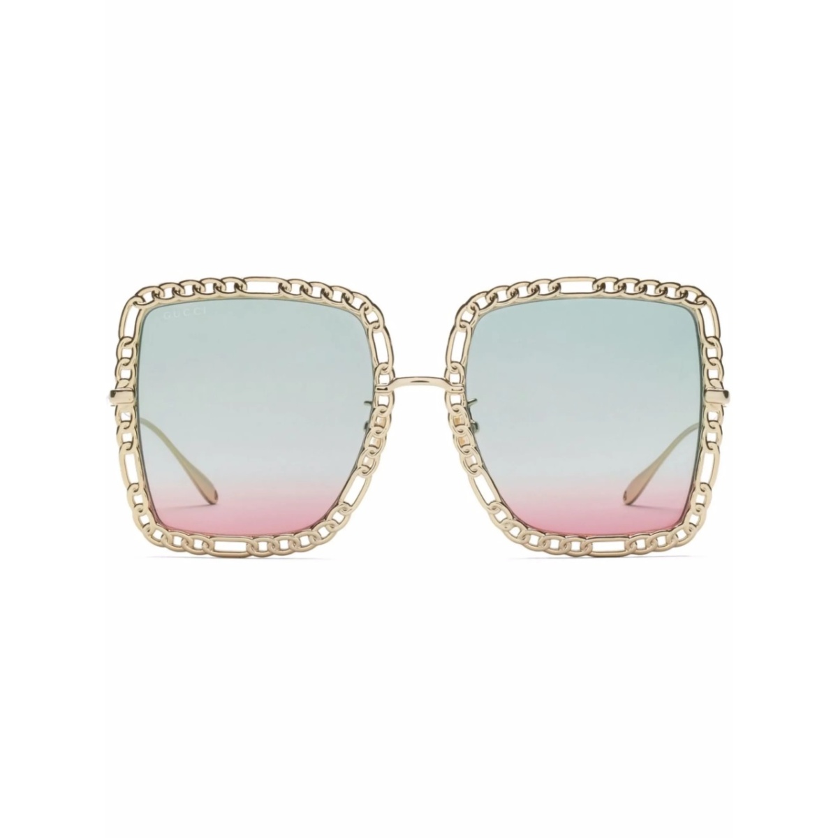 chain-link frame sunglasses