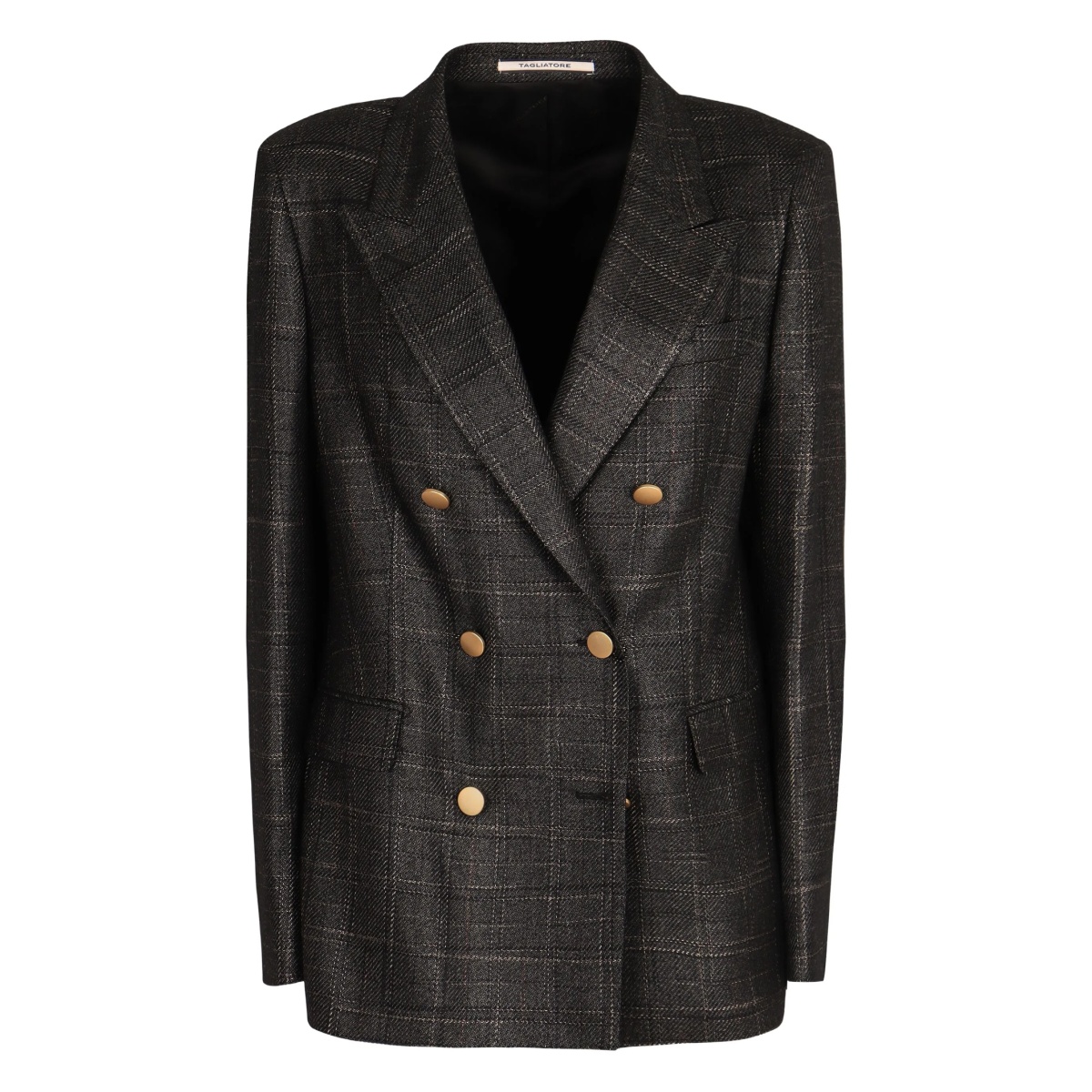 check double-breasted blazer