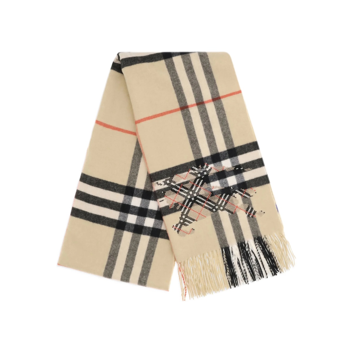 Check Equestrian Motif Scarf - Img 3