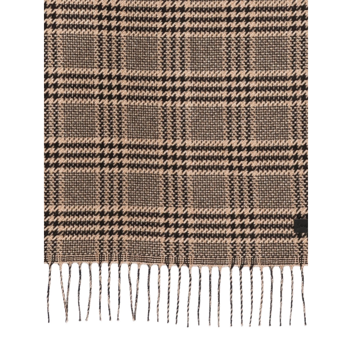 check fringed scarf - Img 2