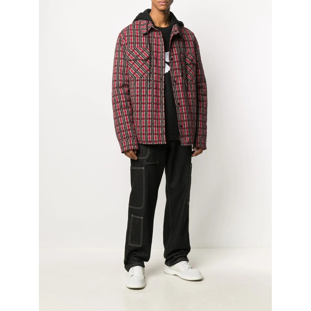 check hooded jacket - Img 2