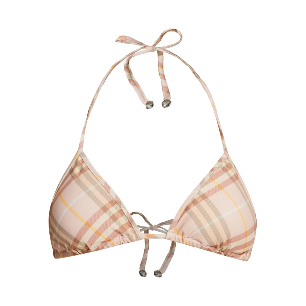 check pattern bikini top