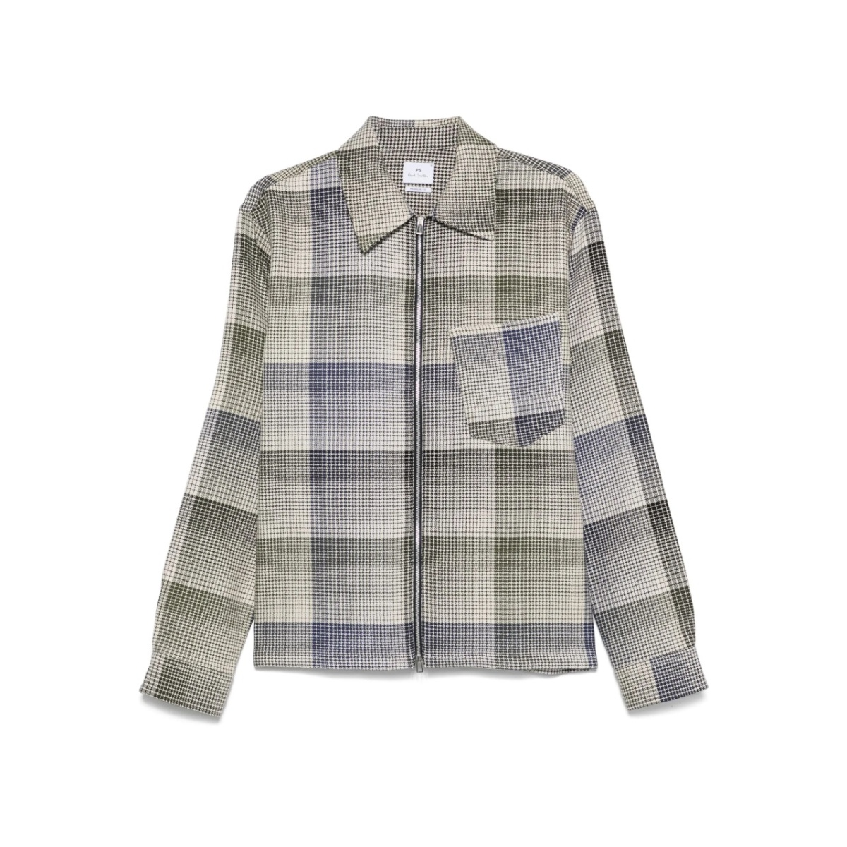check-pattern cotton jacket