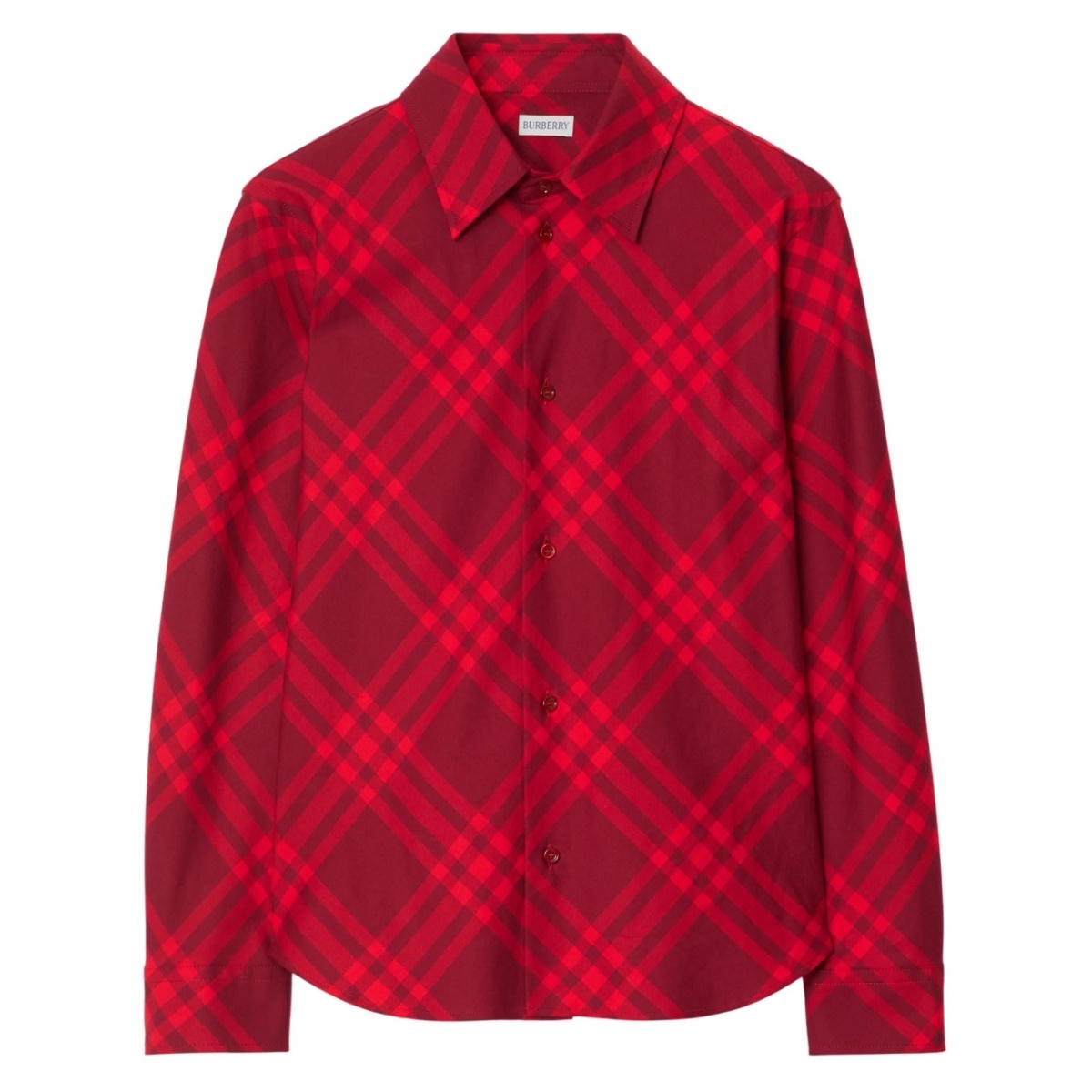 check-pattern cotton shirt