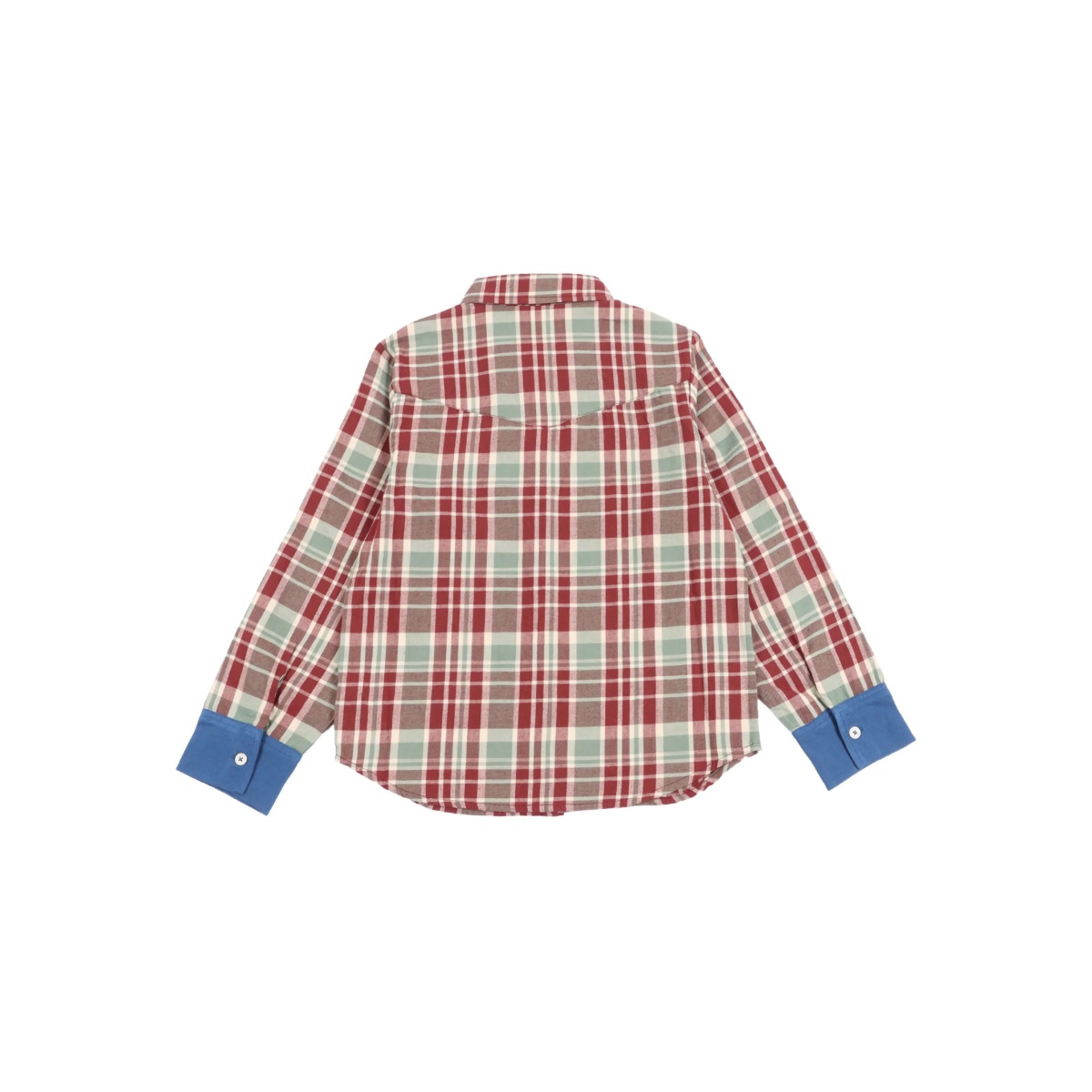 check-pattern embroidered-detail shirt - Img 2