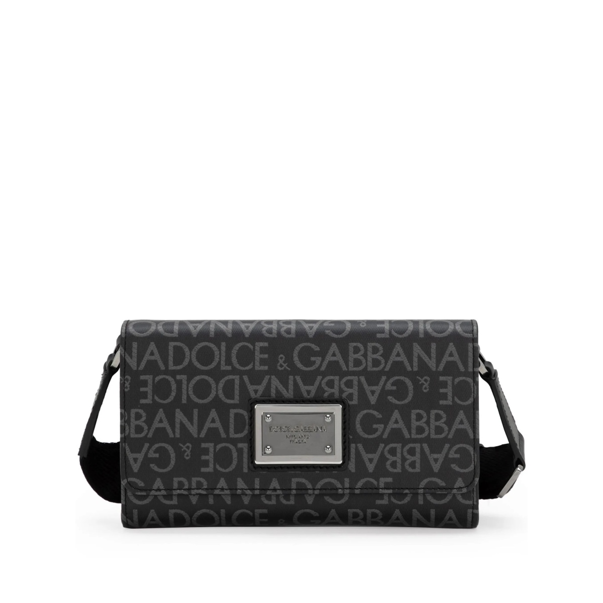 coated jacquard cross body bag