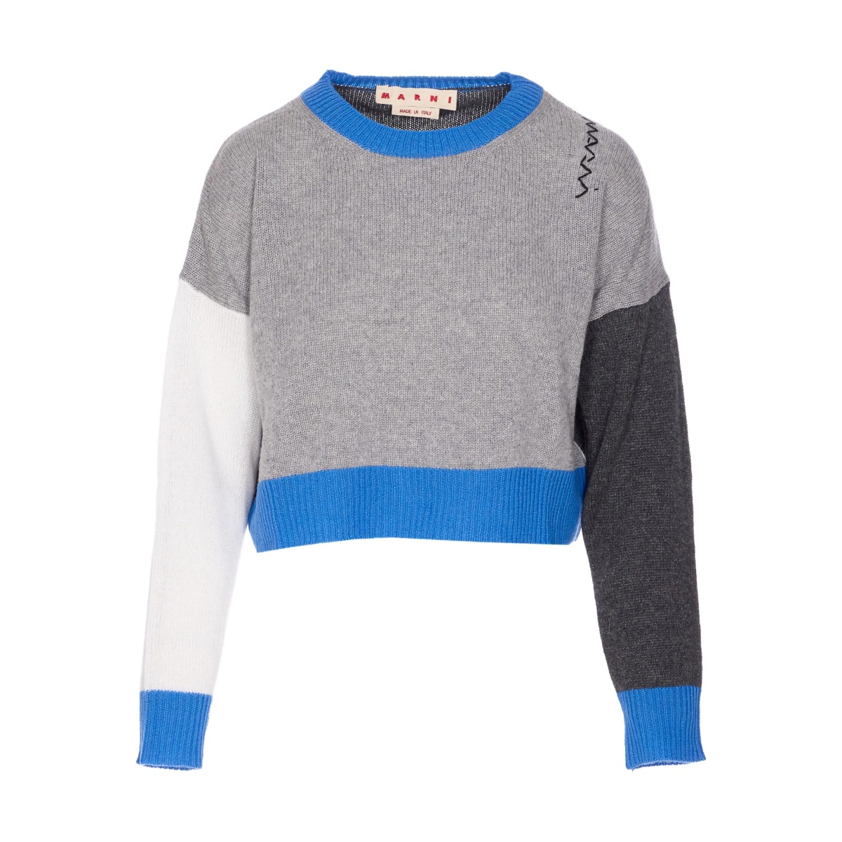 colour-block cashmere sweater