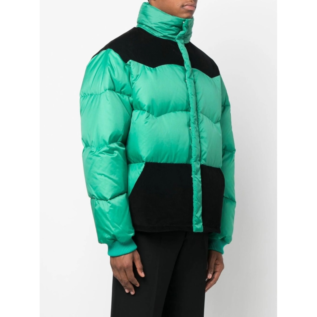 colour-block feather-down jacket - Img 3