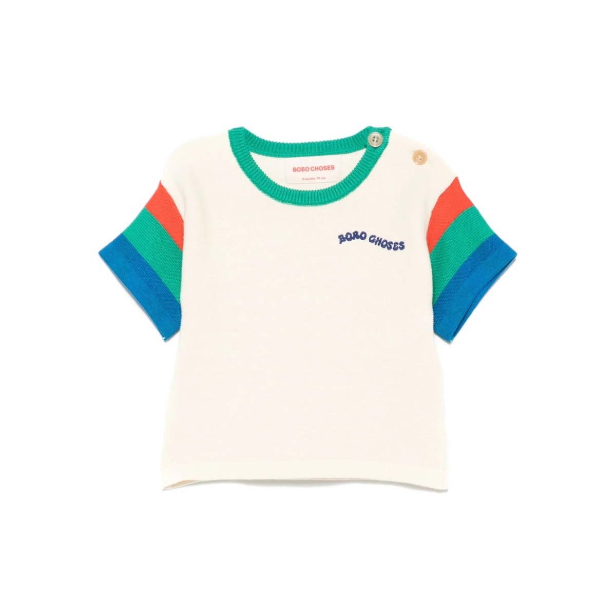 colour-block knitted T-shirt