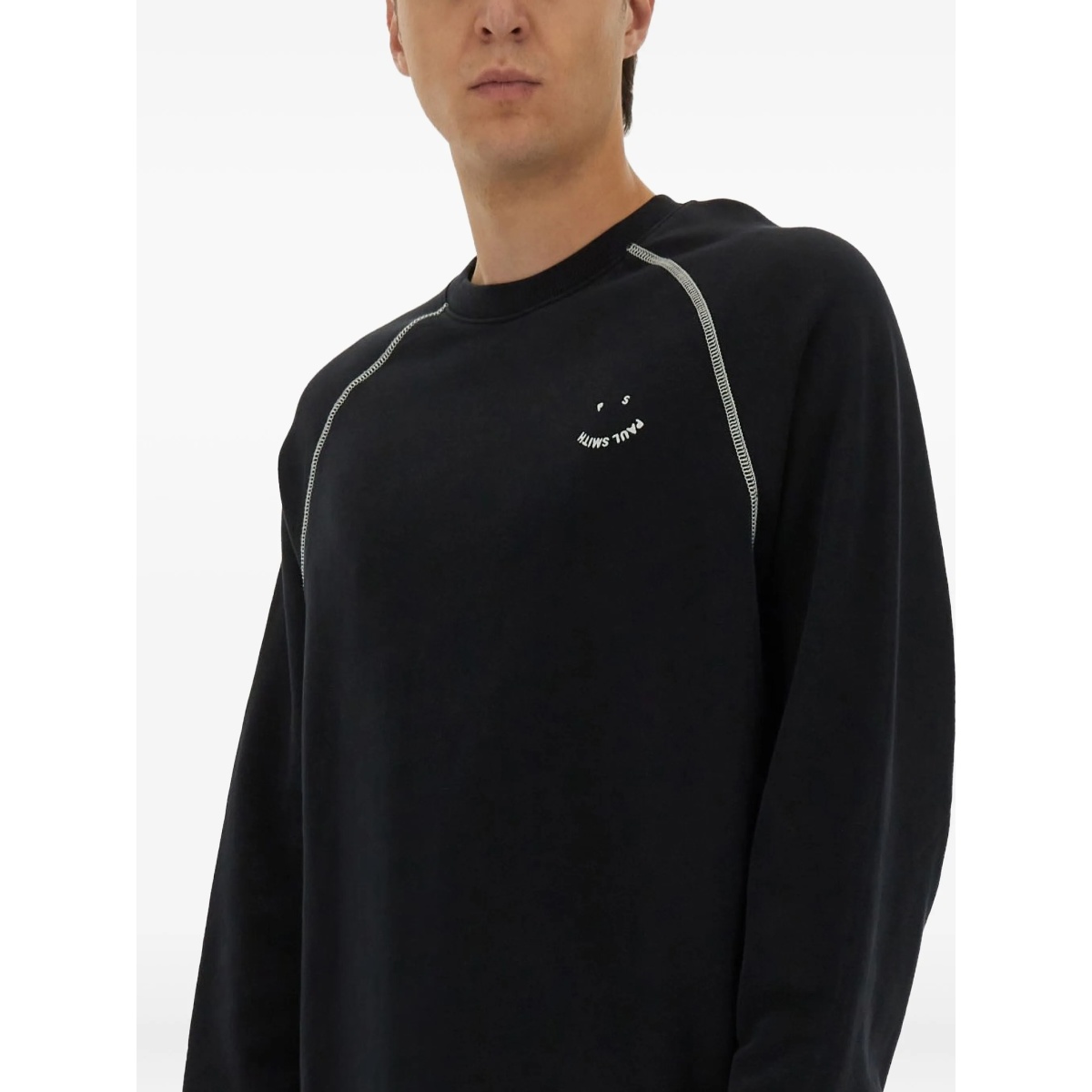 contrast-stitch sweatshirt - Img 4
