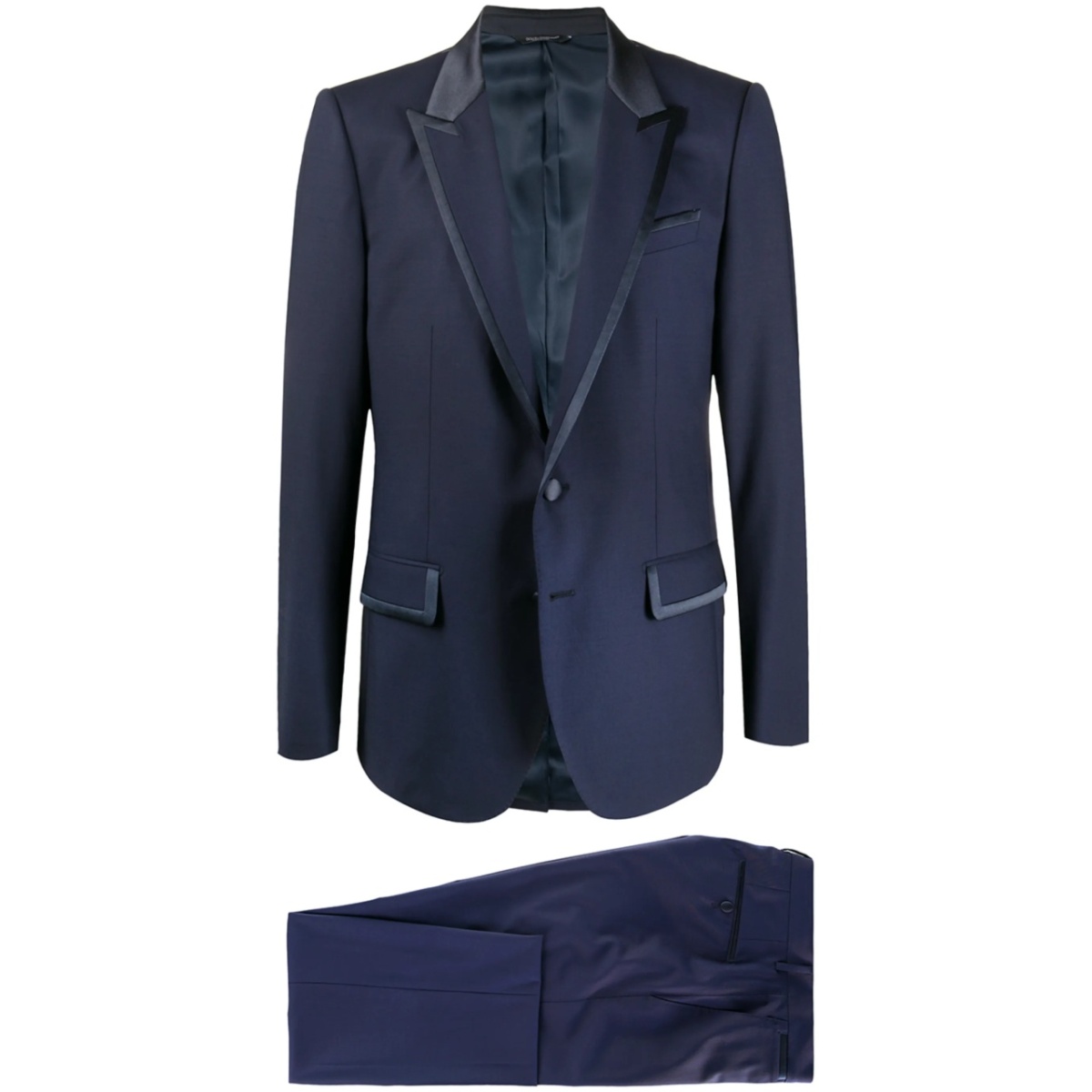 contrast-trim two piece suit