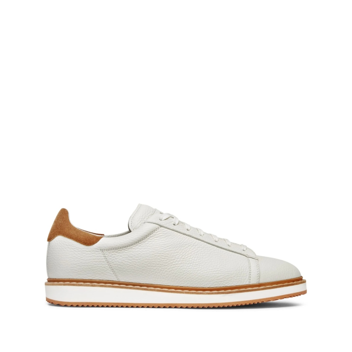 contrast-trimmed low-top sneakers