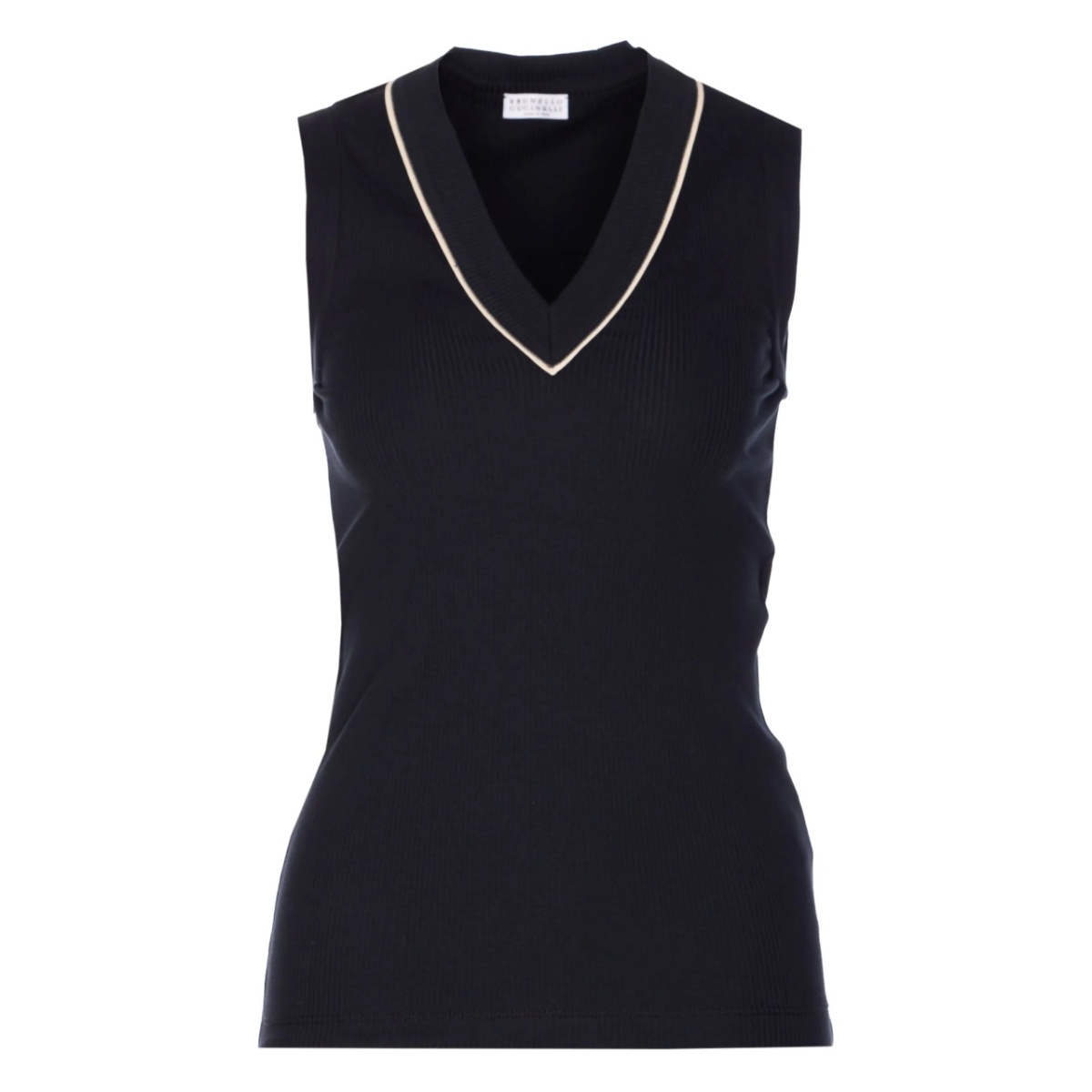 contrasting-trim vest