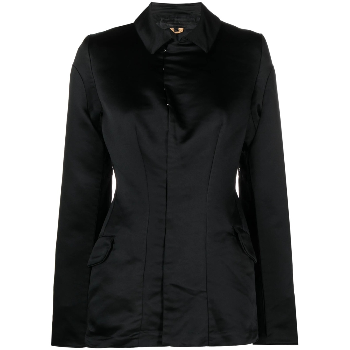 corset-style satin jacket