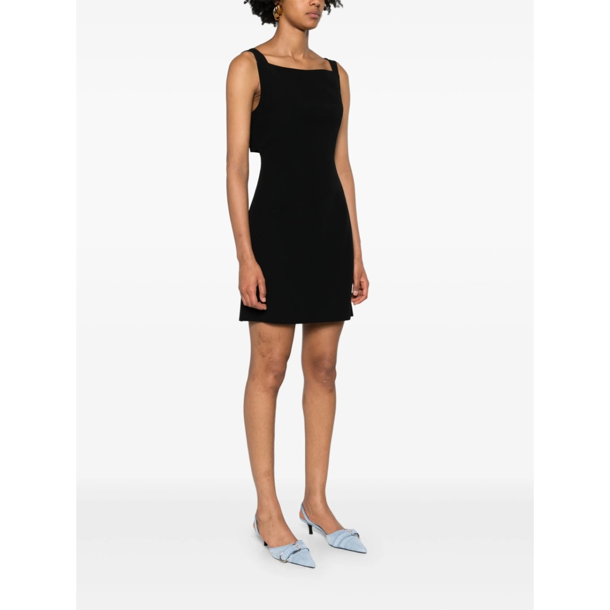 cowl-back crepe minidress - Img 3