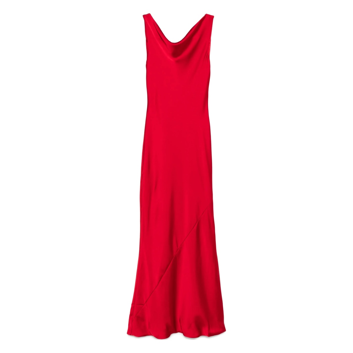 cowl-neck draped maxi dress