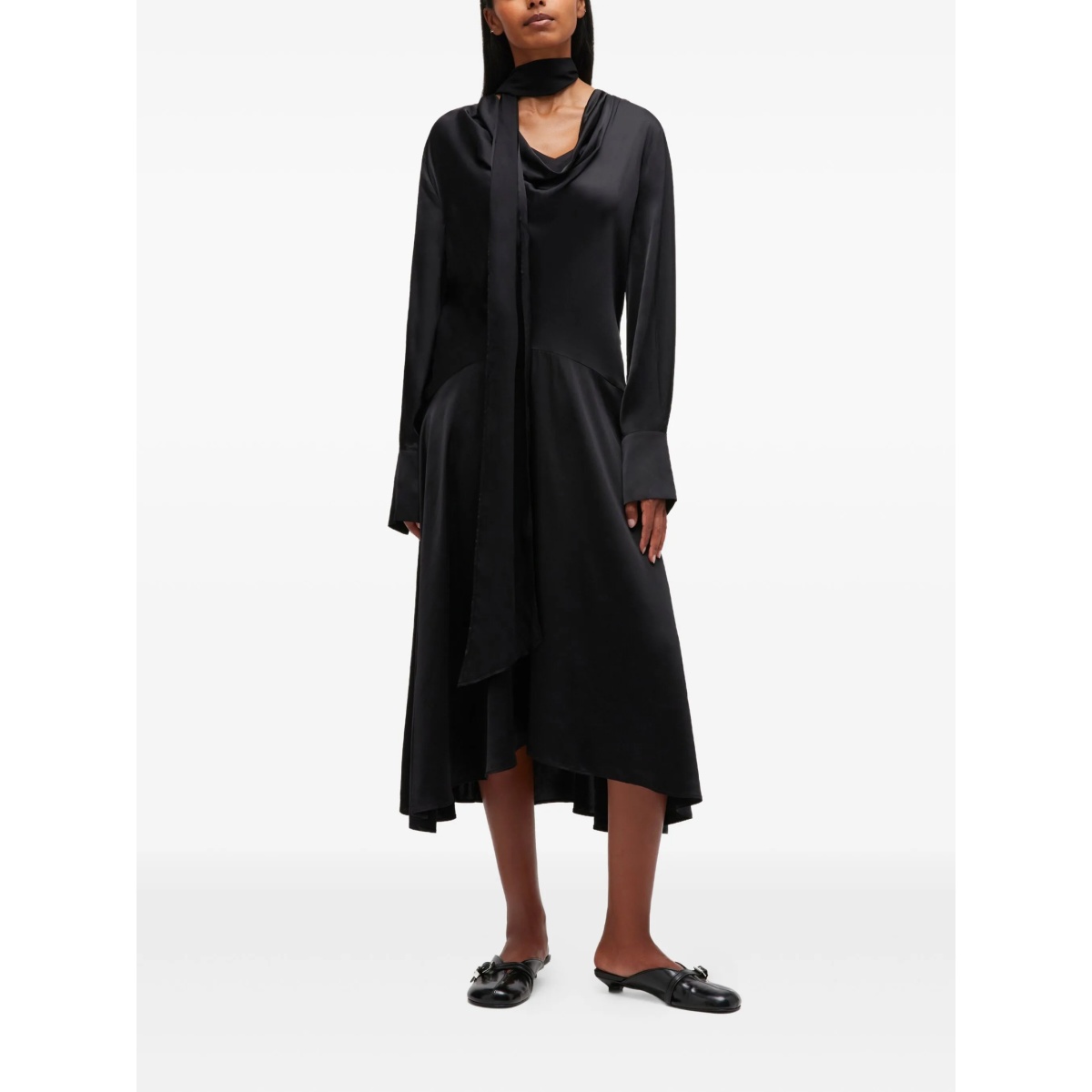 cowl-neck scarf midi dress - Img 2