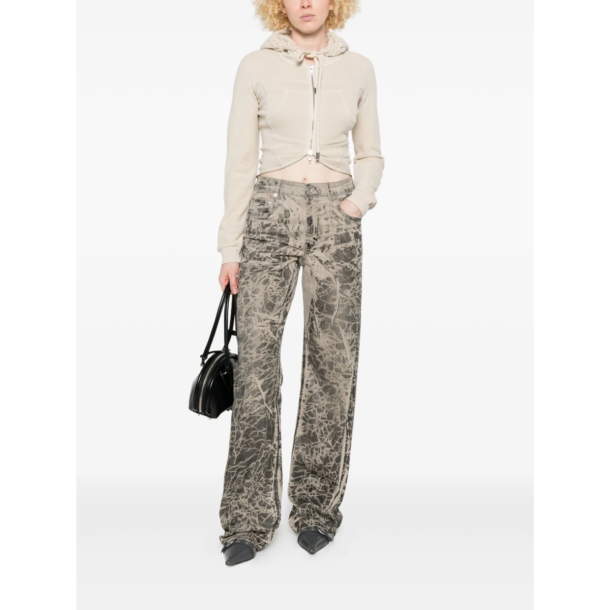 crackle-print jeans - Img 2