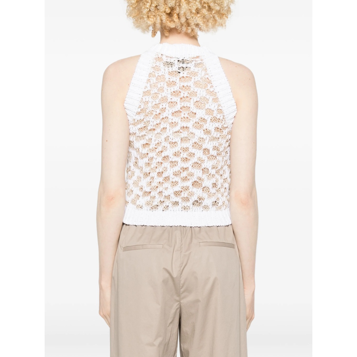 crocheted-construction halterneck top - Img 4