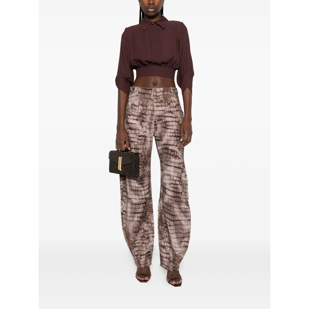 crocodile-effect jeans - Img 2