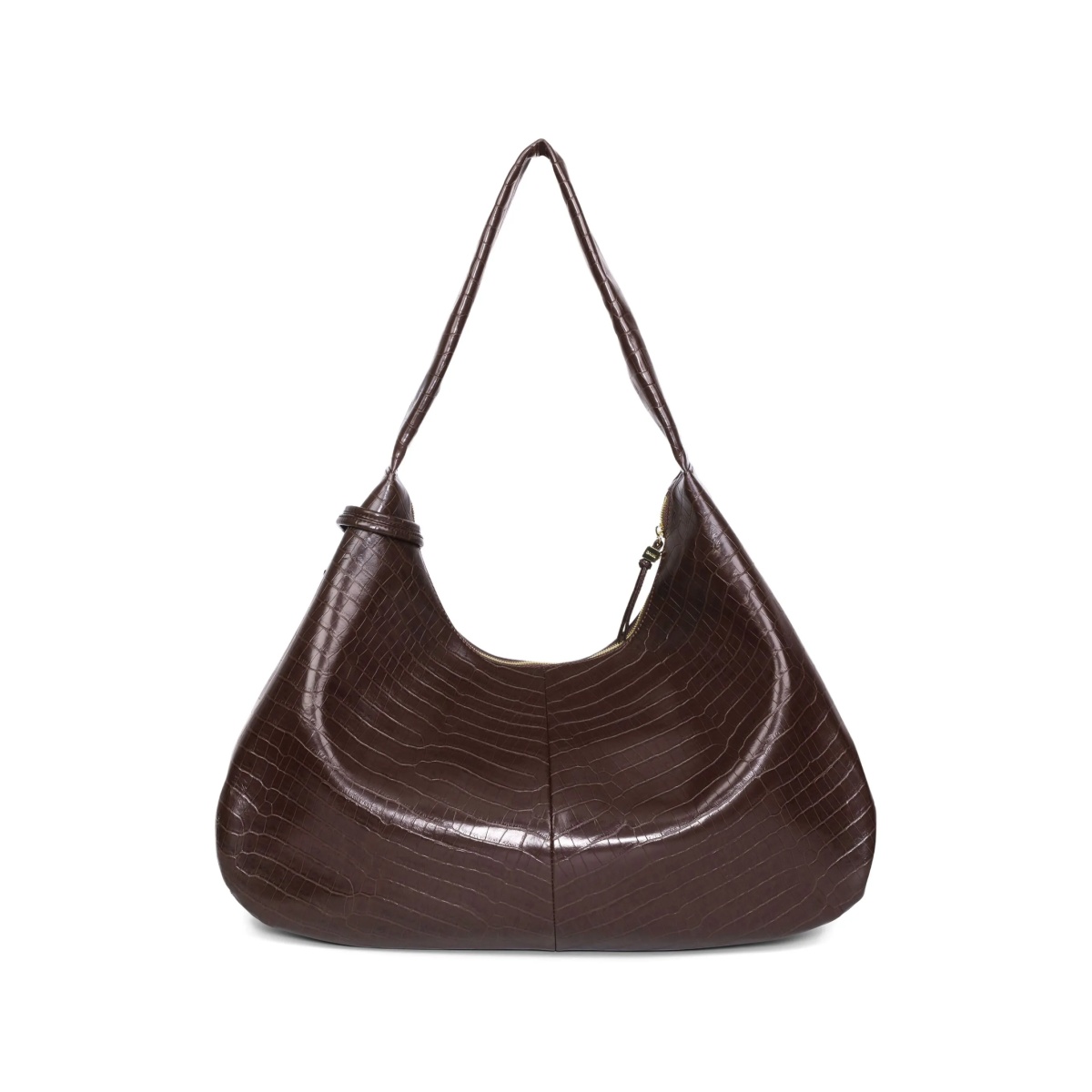 crocodile-embossed shoulder bag - Img 4